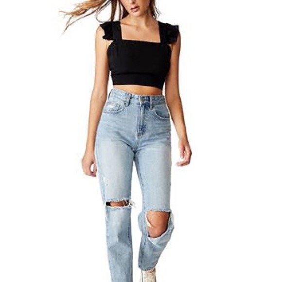 *Flutter Sleeve crop top *2 - Picture 3 of 5